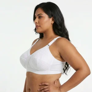 Women’s Wire Free Full Cup U-back Lace Plus Size Bra 42-50 Size Breathable Push Up Lingerie
