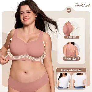 Women’s Wire Free Solid Jelly Bra Plus Size Seamless Breathable Full Coverage Push-Up Comfortable Brasier Para Mujer