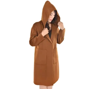 Women’s Wool Overcoat Long Winter Trench Plus Size Jacket and Coat