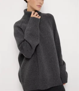 Women’s Wool Turtleneck Sweater Loose Fit Pullover Knit Warm Winter Sweater