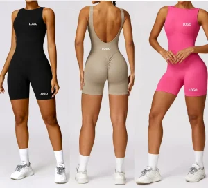 Women’s Workout Romper Quick Dry Yoga Leggings Jumpsuits Gym Fitness One Piece Yoga Jumpsuit Women