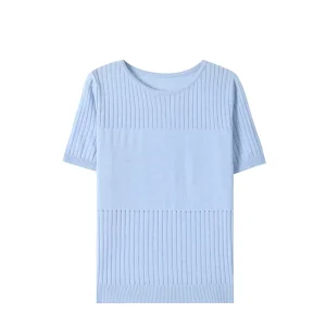 Women’s Y2K Pattern T-Shirt Solid Collar Full Sleeve Eco-Friendly Quick Dry Anti-Wrinkle Digital Printing Blue Sizes 2 XL 6XL