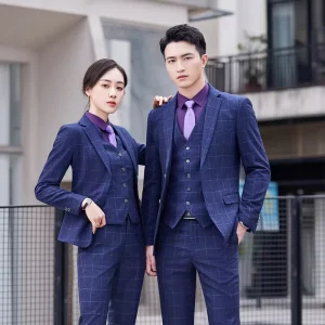 Women’s YERR Business Formal Notched Collar Viscose Suit Set Breathable Single Breasted Zipper Fly Spring Collection