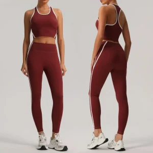 Women’s Yoga Two Piece Set Sports Bra and Leggings Skinny Running Women Fitness Wear