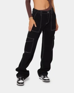 Women’s multi pocket jeans casual jeans for young girls