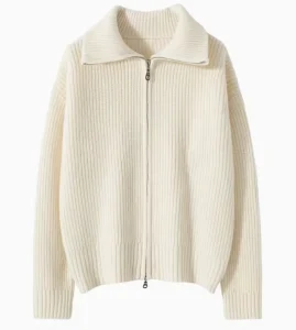 Wool Female Warm Lightweight Fitting Knitted Wool Cardigan