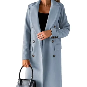 Wool Trench Coats for Women Winter Trench Coat for Women Slim Overcoat Female Plus Size and Long Jacket