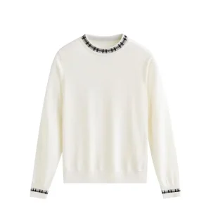 Worsted Crew Neck Base Layer Casual Spring Autumn Women’s Knit Sweater Custom 100% Wool Worsted Pullover