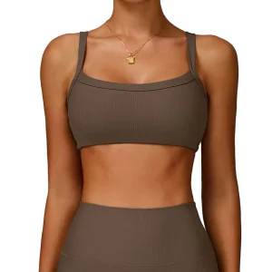 XW EWX3093 U Back Workout Fitness Backless Quick Dry Activewear Two Color Breathable Gym Sports Bra for Women