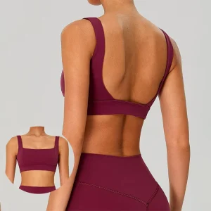 YBO TM0261 High Support Shockproof Jogging Yoga Bra Quick Dry Cutout Back Sports Bra for Outdoor Running Fitness Women Intimates