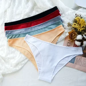 YCH Sexy Bikini Women’s Low Rise Knitted Cotton Everyday Plus Size Panties