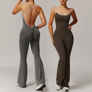 Yoga Activewear Breathable Quick Dry Full Length Gym Fitness Sport Jumpsuits Women