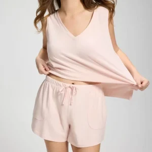 bamboo cotton women’s pajamas organic jersey two piece Lounge Set summer sleeveless womens Loungewear Sustainable homewear