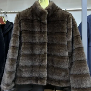 new women’s imitation fur coat loose overcoat artificial eco friendly fur available for and retail